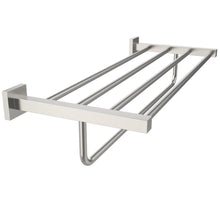 Load image into Gallery viewer, RUACQ 24inch Towel Rack, Square Base, SUS 304 Stainless Steel, Heavy Duty, Brushed Nickel, CQ-8831-N
