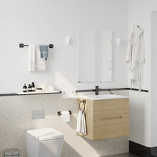 Load image into Gallery viewer, RUACQ 4 Pieces Bathroom Hardware Set, Toilet Paper Holder, Towel Ring, Towel Hook, 18-inch Towel Bar, Stainless Steel and Zinc Alloy, Matte Black, CQ-870B-4P
