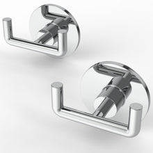 Load image into Gallery viewer, Ruacq Adhesive Towel Hook 2 Pieces, Stainless Steel, Chrome, CQ-92105C-2P
