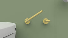 Load and play video in Gallery viewer, RUACQ Toilet Paper Holder Wall Mounted with Double Post Pivoting, Stainless Steel, Brushed Gold, CQ-61610-G
