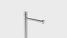 Load and play video in Gallery viewer, RUACQ Toilet Paper Holder Stand with Toilet Brush and Holder Set, 304 Stainless Steel, Weighted Base, Heavy Duty, Chrome, CQ-4081-C
