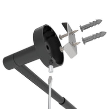 Load image into Gallery viewer, RUACQ Adjustable Towel Bar 13.7 to 24 inch, Stainless Steel, Wall Mounted, Matte Black, CQ-51501S-B
