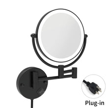 Load image into Gallery viewer, LED Wall-Mount Makeup Mirror Matte Black
