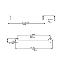 Load image into Gallery viewer, 18-inch Towel Bar, Brushed Nickel
