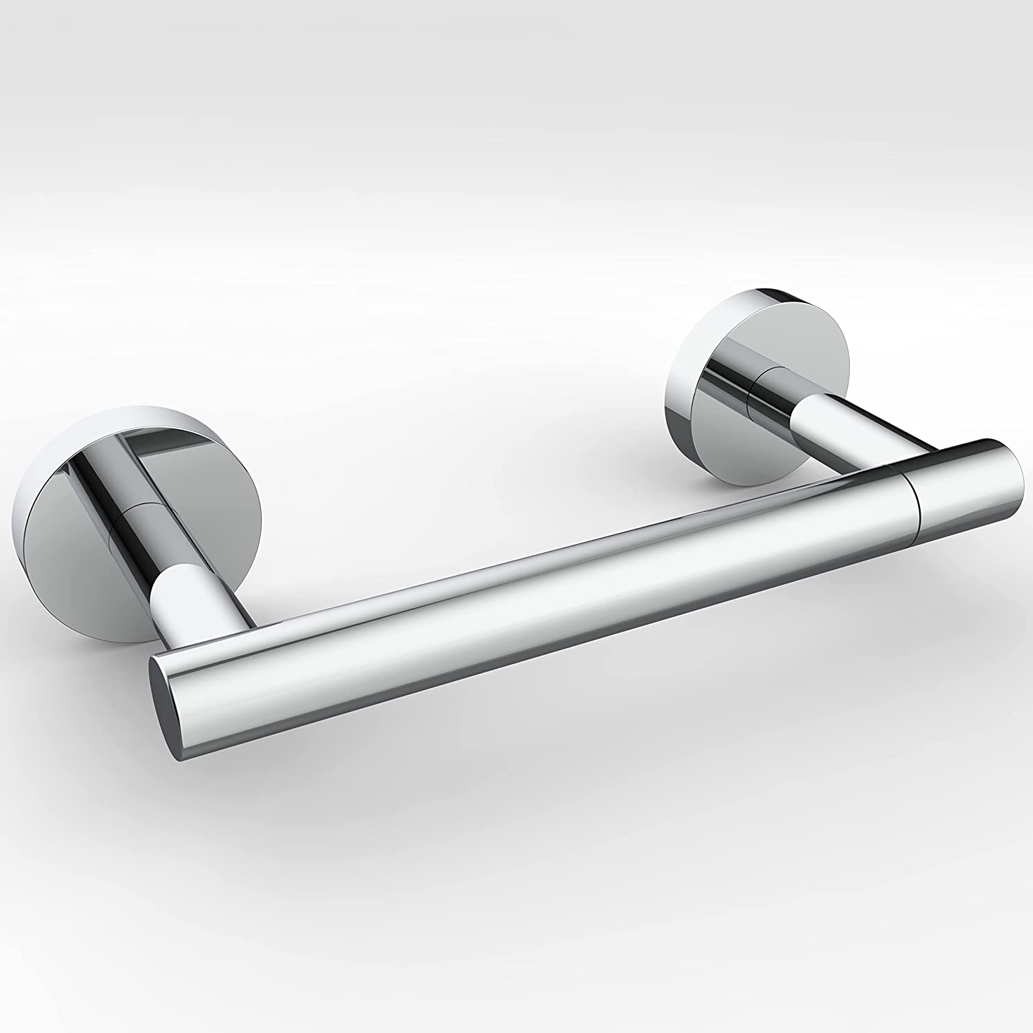 Matte Black Double Post Pivoting Wall Mounted Stainless Steel Toilet Paper Holder for Bathroom RV, by FIXSEN