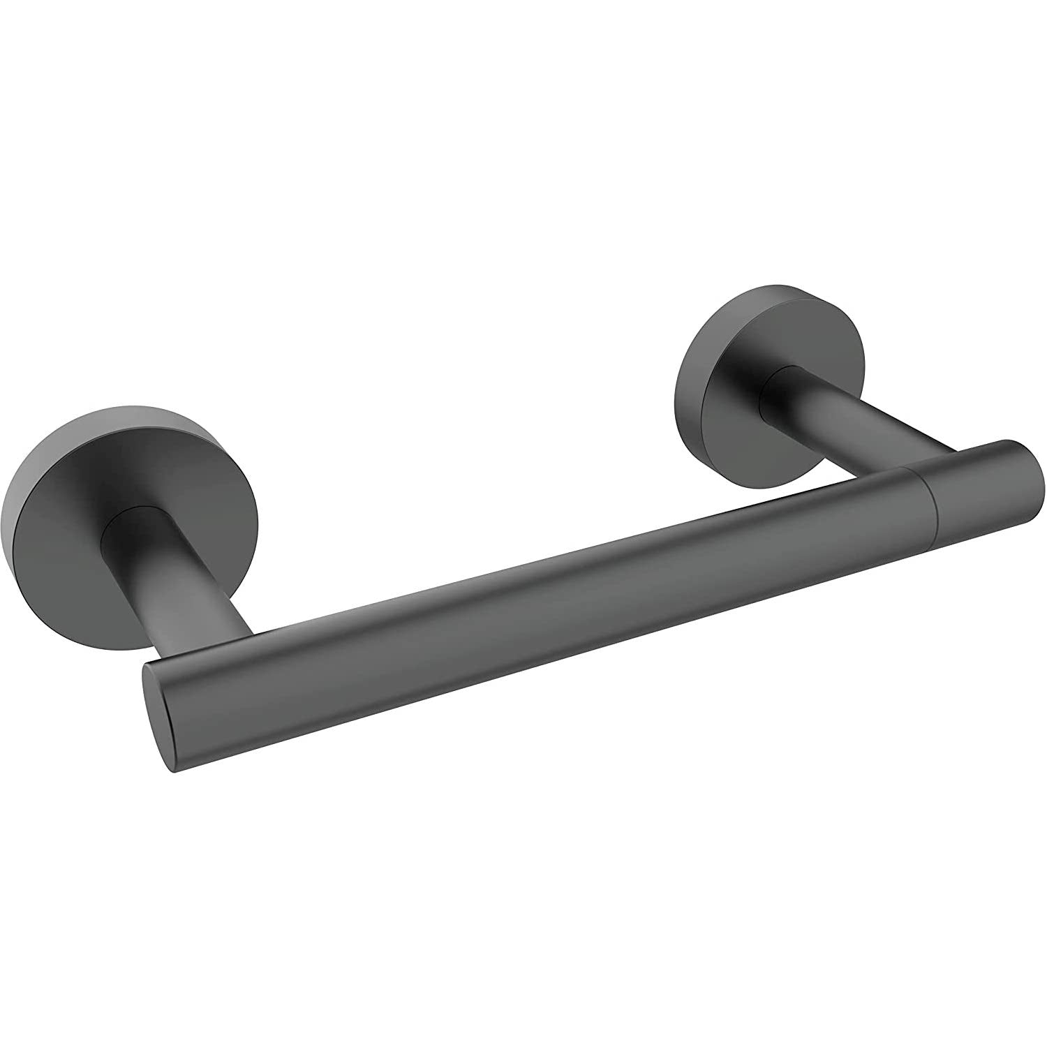 Matte Black Double Post Pivoting Wall Mounted Stainless Steel Toilet Paper Holder for Bathroom RV, by FIXSEN