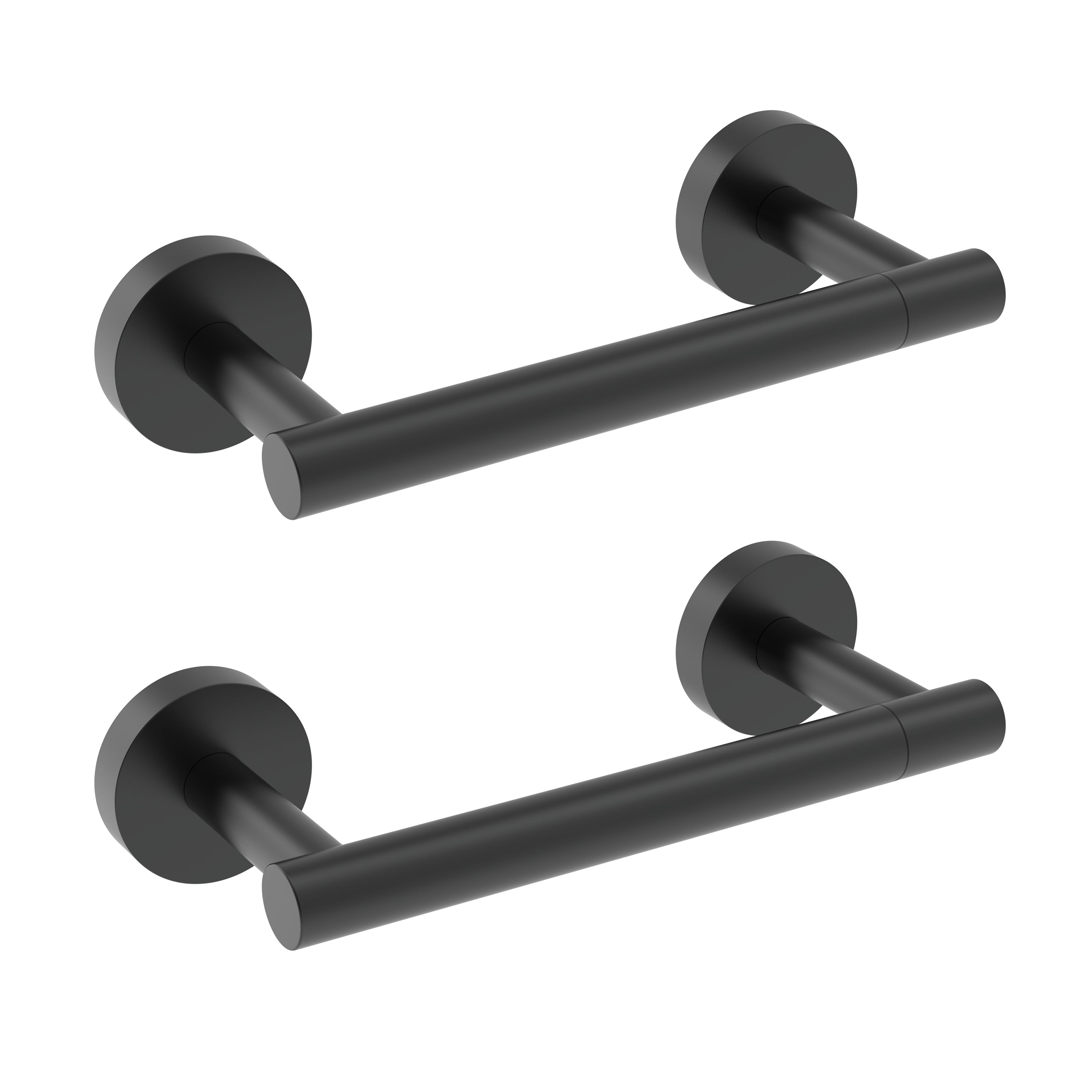Matte Black Double Post Pivoting Wall Mounted Stainless Steel Toilet Paper Holder for Bathroom RV, by FIXSEN