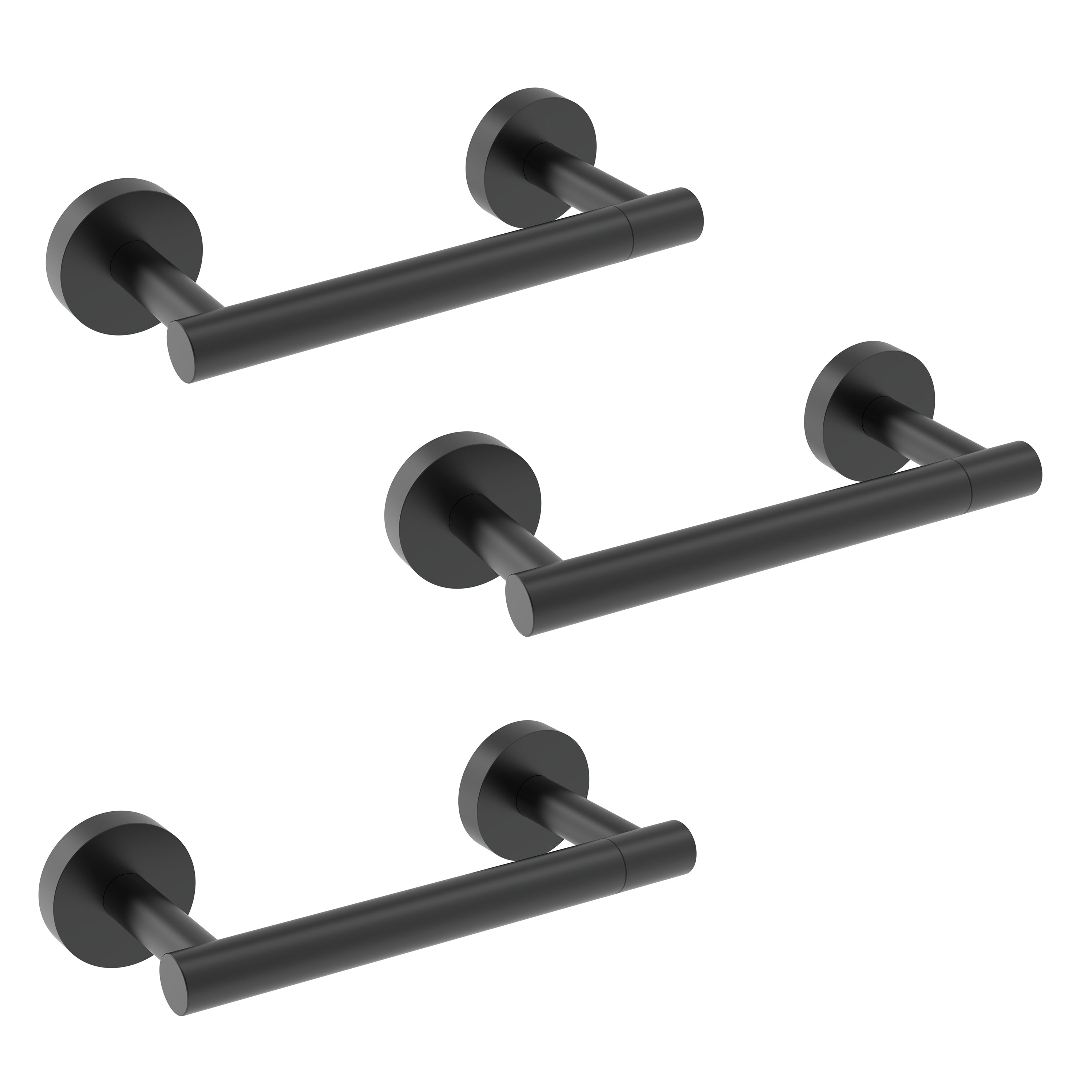 Matte Black Double Post Pivoting Wall Mounted Stainless Steel Toilet Paper Holder for Bathroom RV, by FIXSEN
