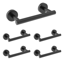 Load image into Gallery viewer, Matte Black Double Post Pivoting Wall Mounted Stainless Steel Toilet Paper Holder for Bathroom RV, by FIXSEN
