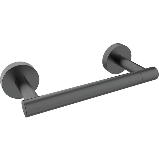 Matte Black Double Post Pivoting Wall Mounted Stainless Steel Toilet Paper Holder for Bathroom RV, by FIXSEN