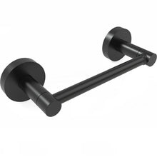 Load image into Gallery viewer, Matte Black Round Pivoting Toilet Paper Holder Set
