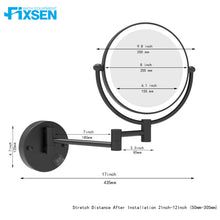Load image into Gallery viewer, LED Wall-Mount Makeup Mirror Brushed Gold 10X Magnification
