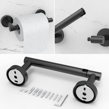 Load image into Gallery viewer, 6 PCS Bathroom Hardware Set, Matte Black Stainless Steel Bathroom Accessories Kit
