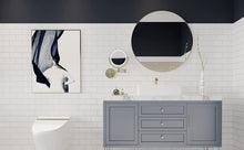 Load image into Gallery viewer, LED Wall-Mount Makeup Mirror Brushed Gold 10X Magnification
