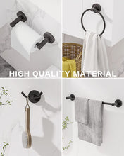 Load image into Gallery viewer, Matte Black Round Pivoting Toilet Paper Holder Set
