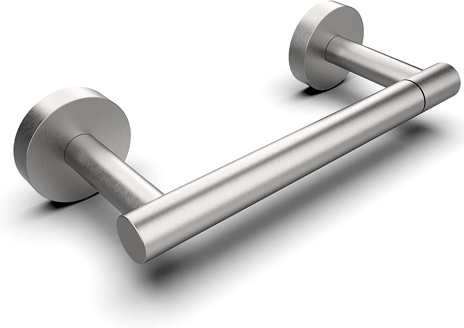Matte Black Double Post Pivoting Wall Mounted Stainless Steel Toilet Paper Holder for Bathroom RV, by FIXSEN