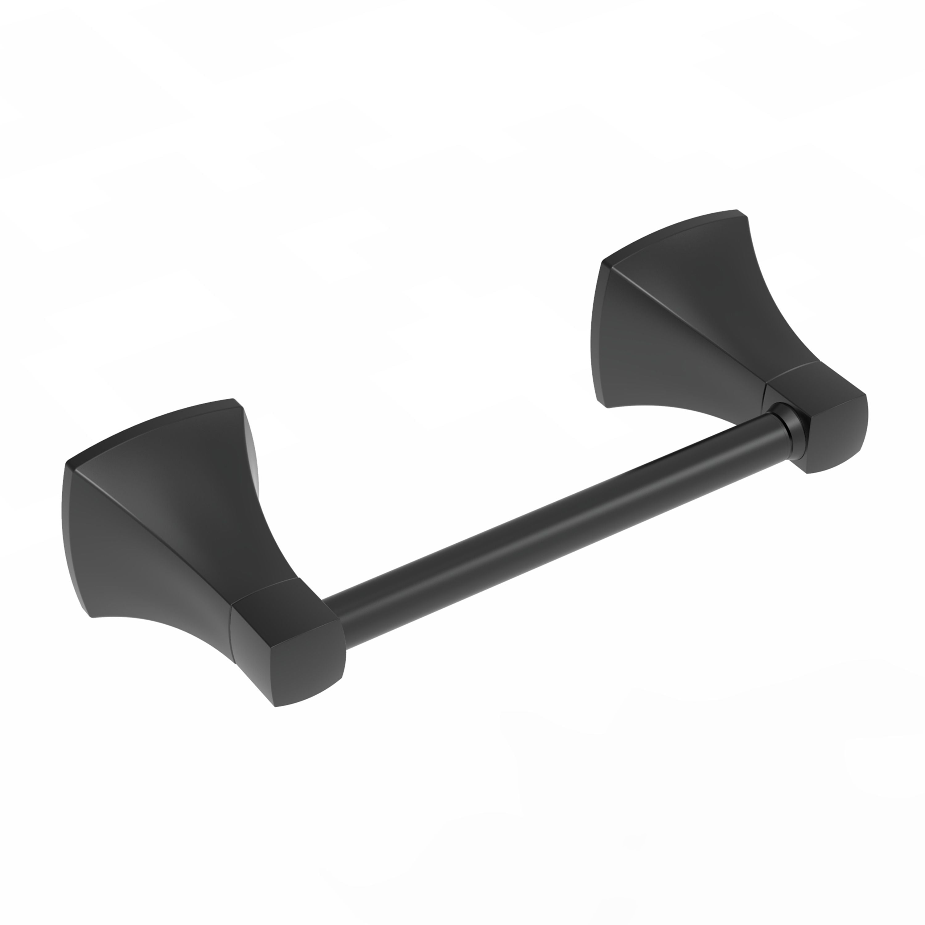 Double Post Pivoting Toilet Paper Holder Matte Black 97410C-B